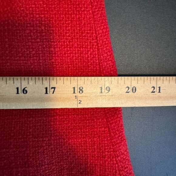 Adolfo Dominguez Red Tweed Boucle Knit Trumpet Skirt, Career, Size 42 EU - Picture 6 of 8